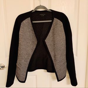THEORY Black / White Cardigan Sweater